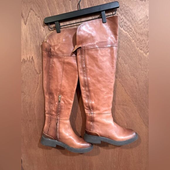 Franco Sarto Womens Battina Wc Knee High Boot Cognac 7.5 M　並行輸入品